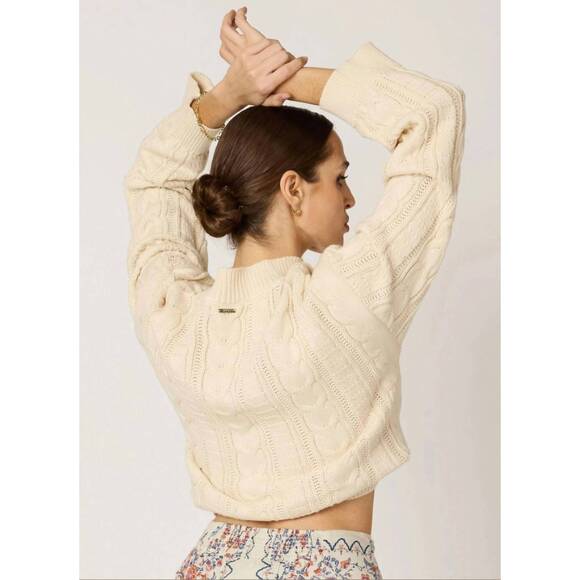 NEW CLEOBELLA janie mock neck sweater in ivory